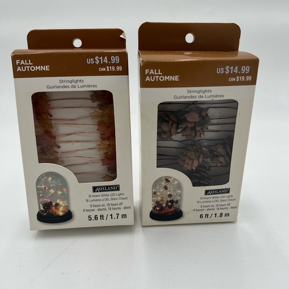 Ashland String Lights with Autumn Leaves and Pinecones – Perfect Fall Décor - Picture 1 of 3